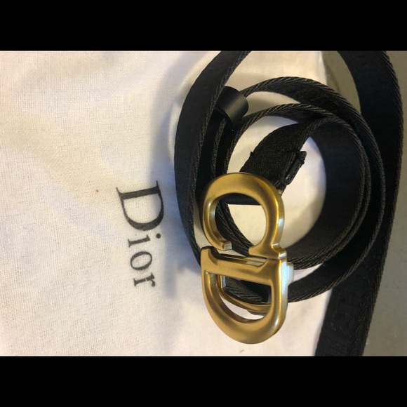 dior saddle nylon belt